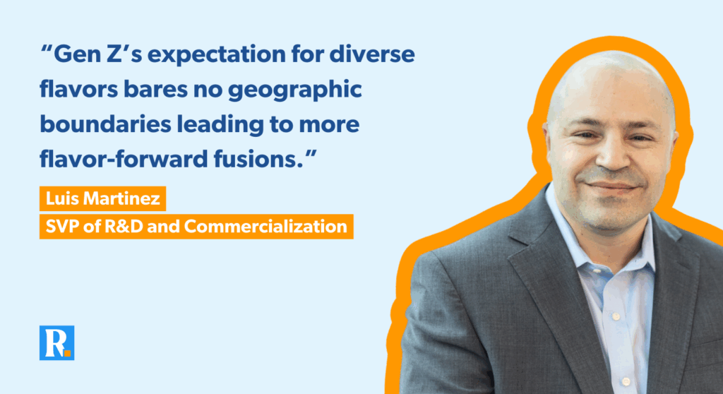 Quote from Luis Martinez on Gen Z’s impact on multicultural flavor trends in restaurant menus.