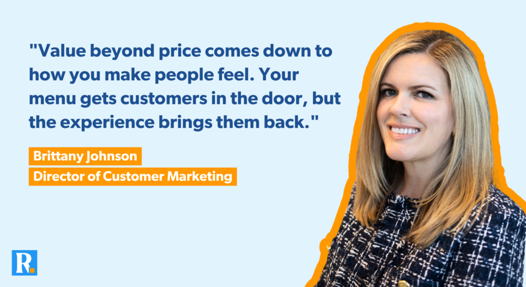 Brittany Johnson talks about how valuable a restaurant experience is.